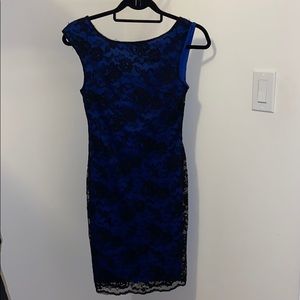 Suzy Shier blue laced dress